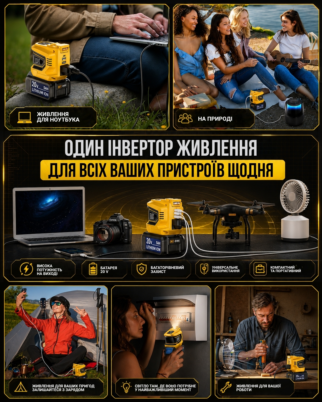 Портативна електростанція 200 Вт фото